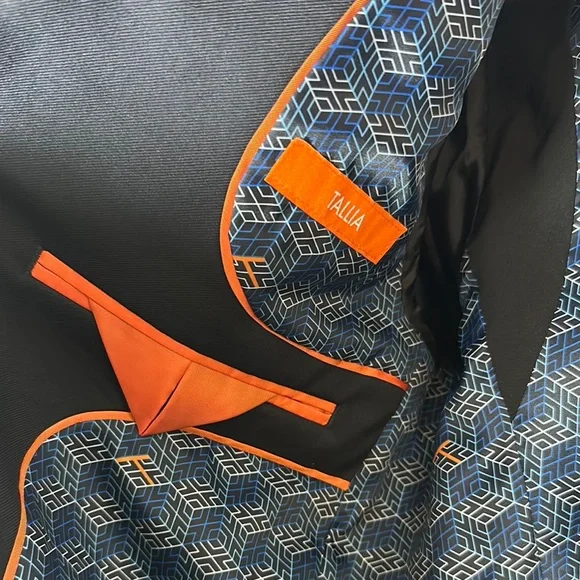 Tallia Boy’s 16 Navy Blue Two Button Blazer Jacket 2 Button Classic - Picture 7 of 8